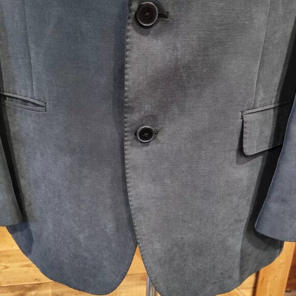 42R CALVIN KLEIN Gray Soft Microfiber Lightweight Mens Blazer Jacket - Picture 4 of 8